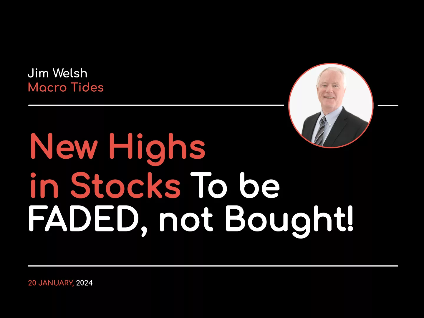 jim welsh new highs stocks